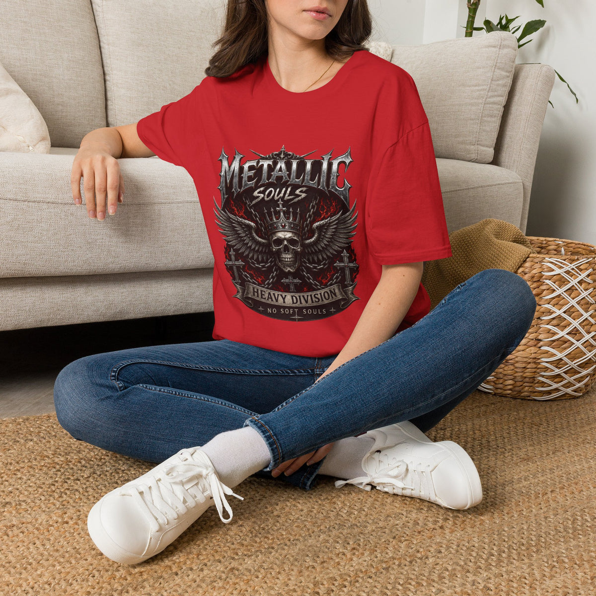 Metallic Souls Skull Tee — Heavy Metal Band Graphic T-Shirt