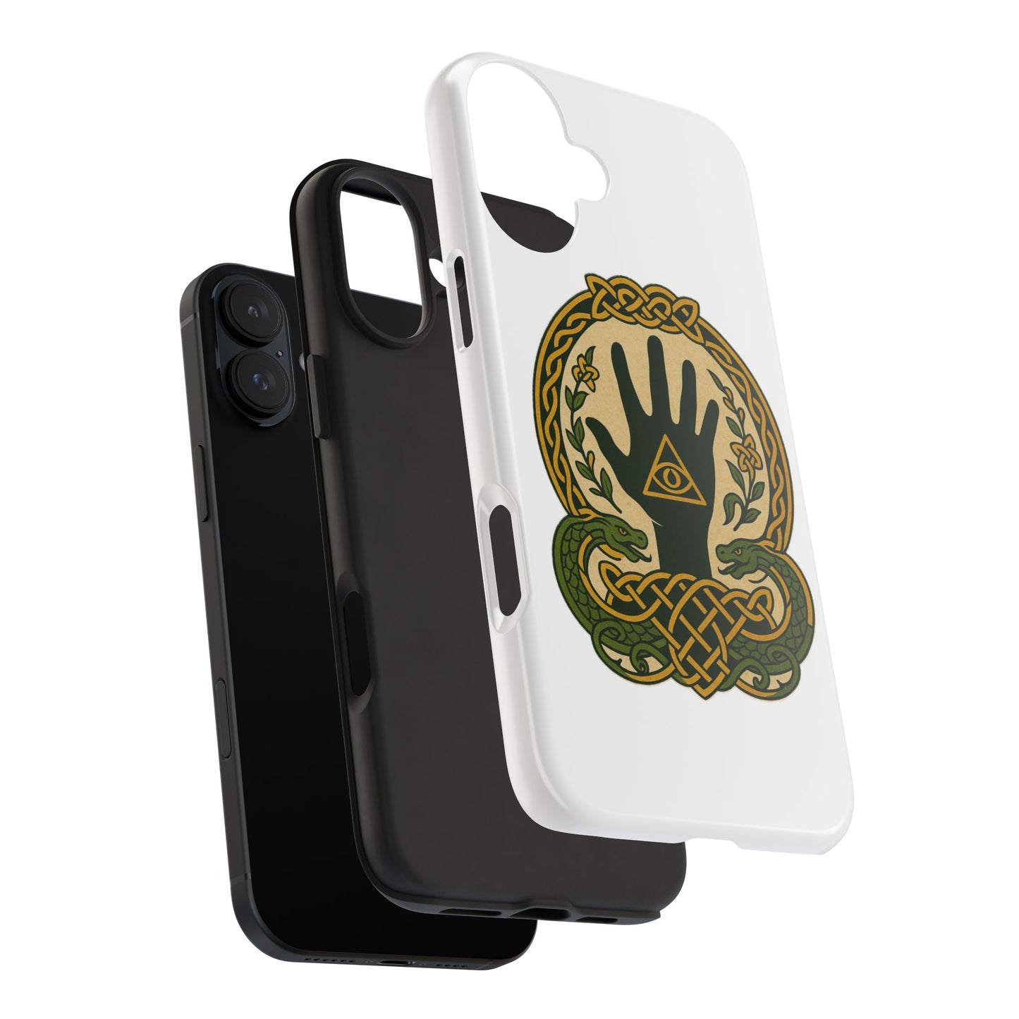 Celtic Eye of Providence Tough Phone Case — Protective Mythic Hand Design