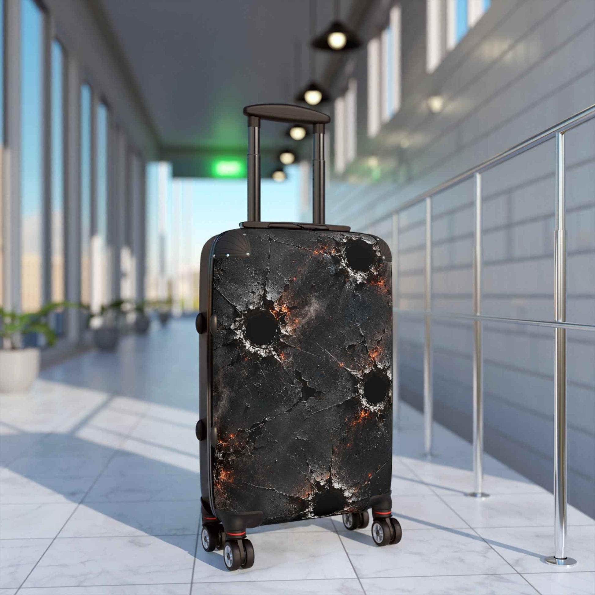 Bullet Hole Suitcase — Distressed Armor Carry-On Luggage