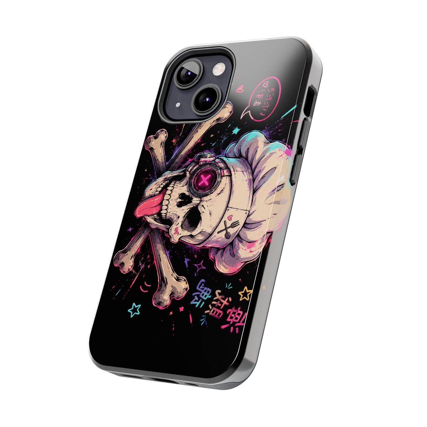 Skull & Crossbones Tough Phone Case — Neon Kawaii Punk Protection