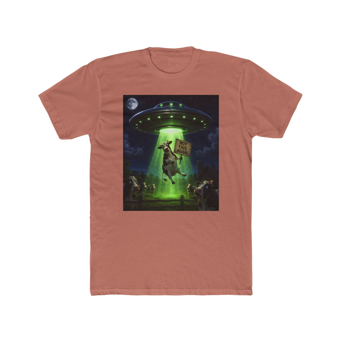 Alien Abduction Cow T-Shirt – "Take Me" Retro Sci‑Fi Tee