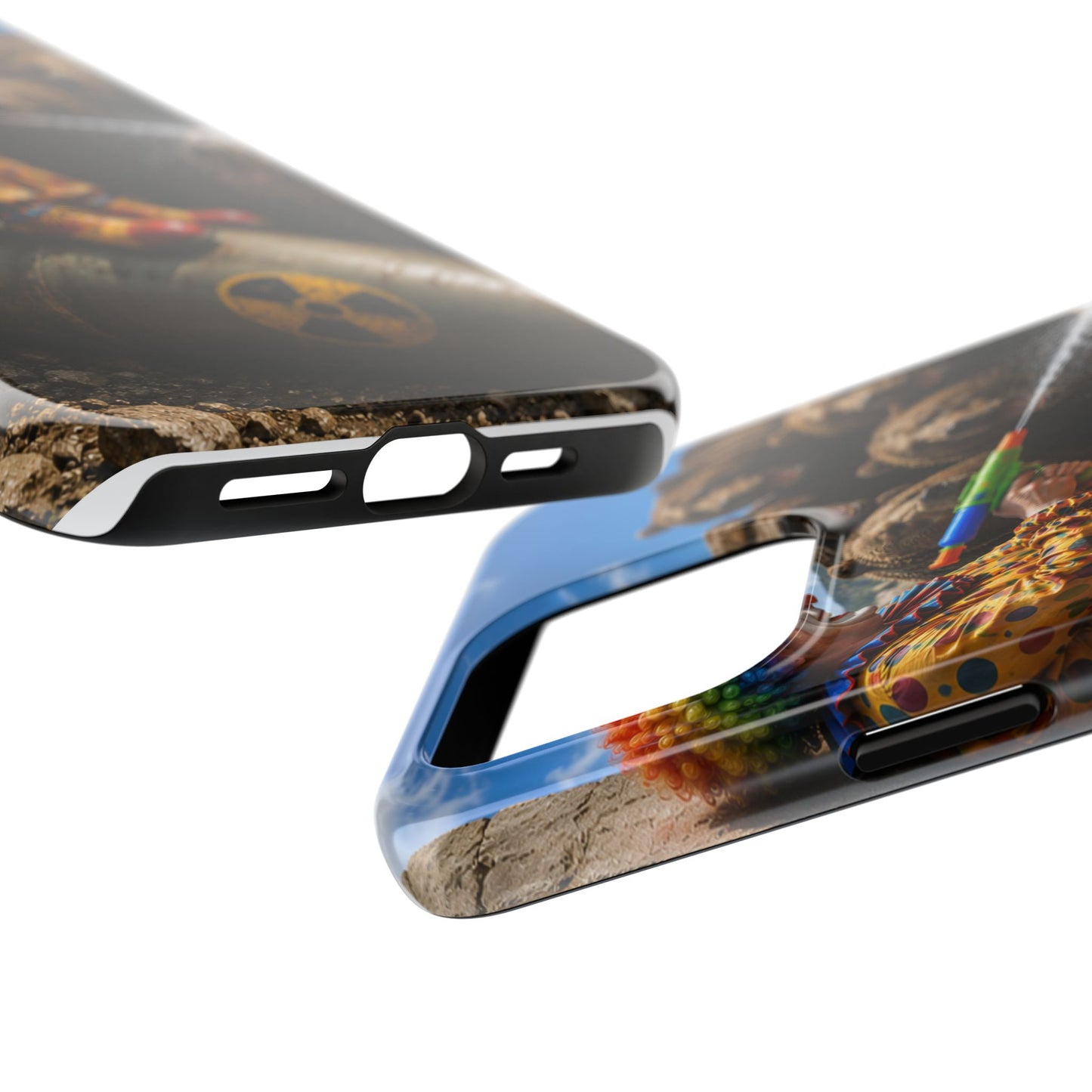 Tough Phone Case — Surreal Clown vs. Bears Protective Phone Cover