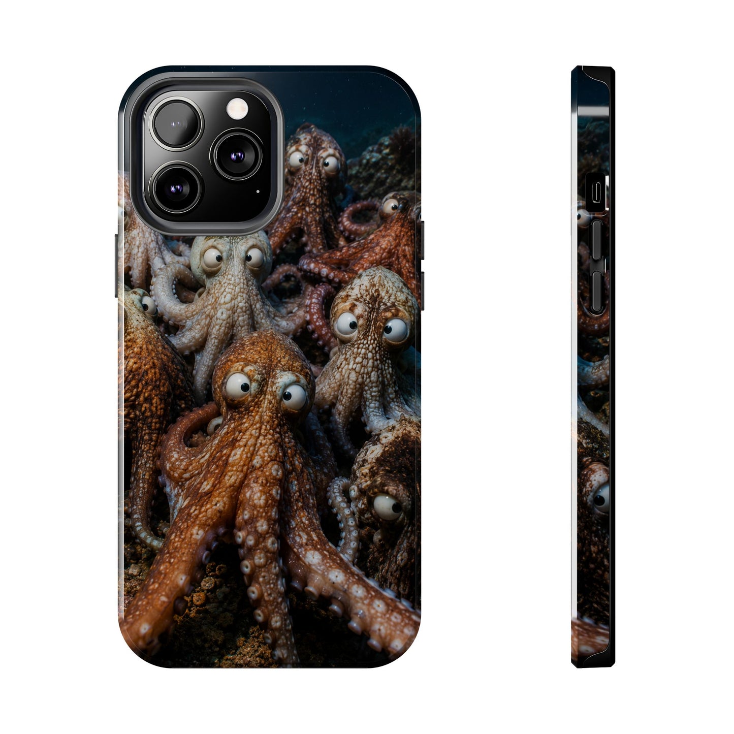 Octopus Cluster Tough Phone Case — Cute Underwater Sea Creature Protection