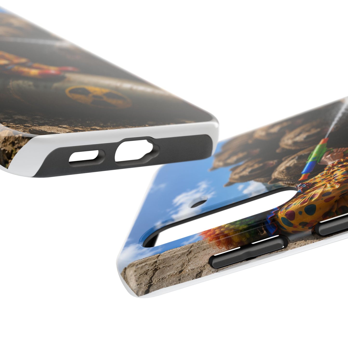 Tough Phone Case — Surreal Clown vs. Bears Protective Phone Cover