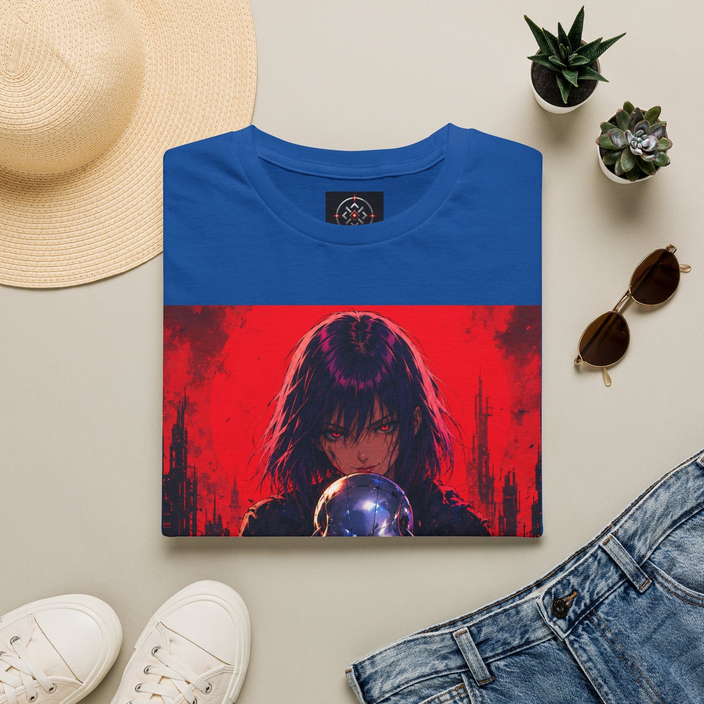 Metallic Souls Gothic Tee — Mystic Fortune Teller Anime Graphic T-Shirt