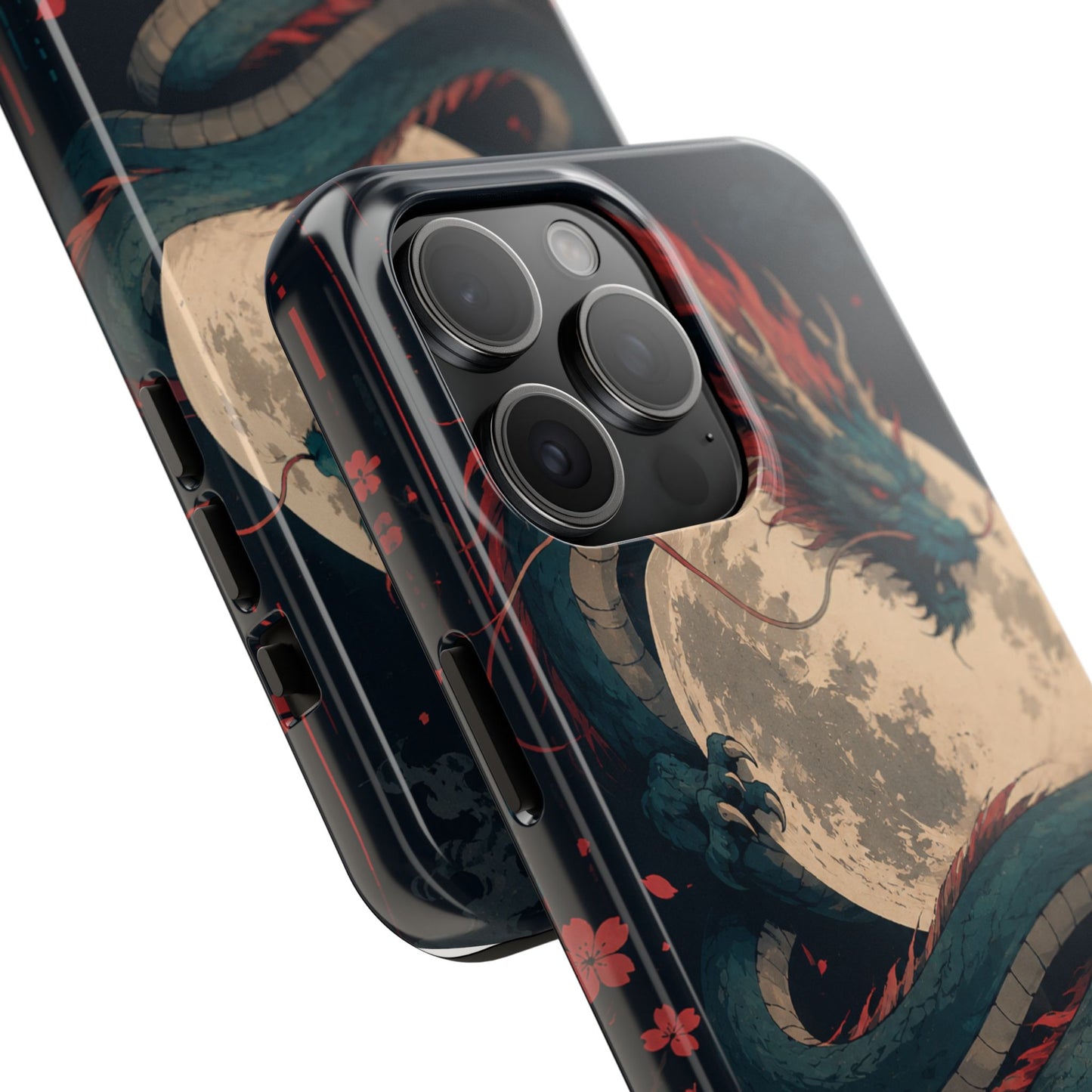 Dragon Moon Phone Case — Mythic Asian Serpent Design Tough Case