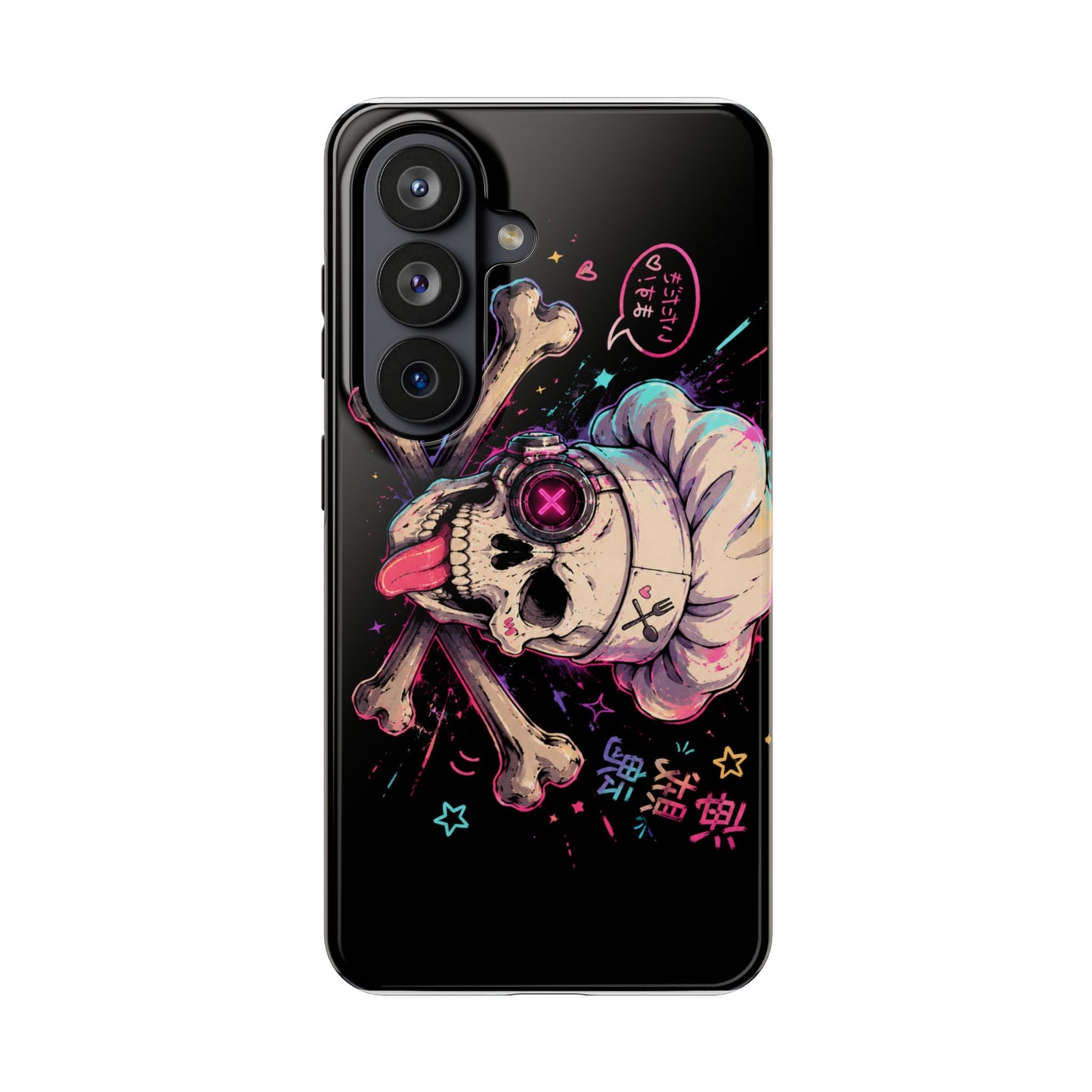 Skull & Crossbones Tough Phone Case — Neon Kawaii Punk Protection