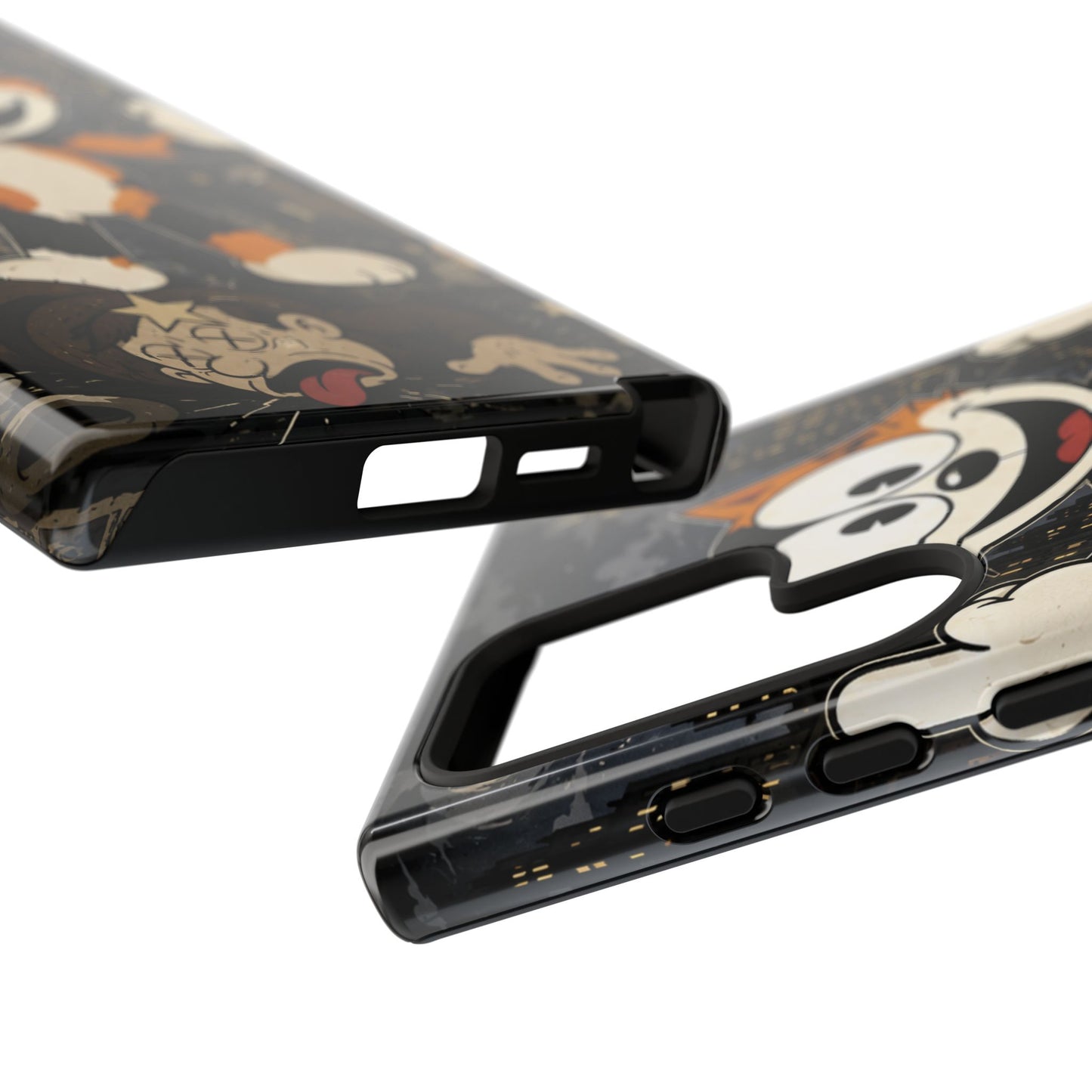 Vintage Cartoon Cat Phone Case — Edgy Felix-Style Illustration