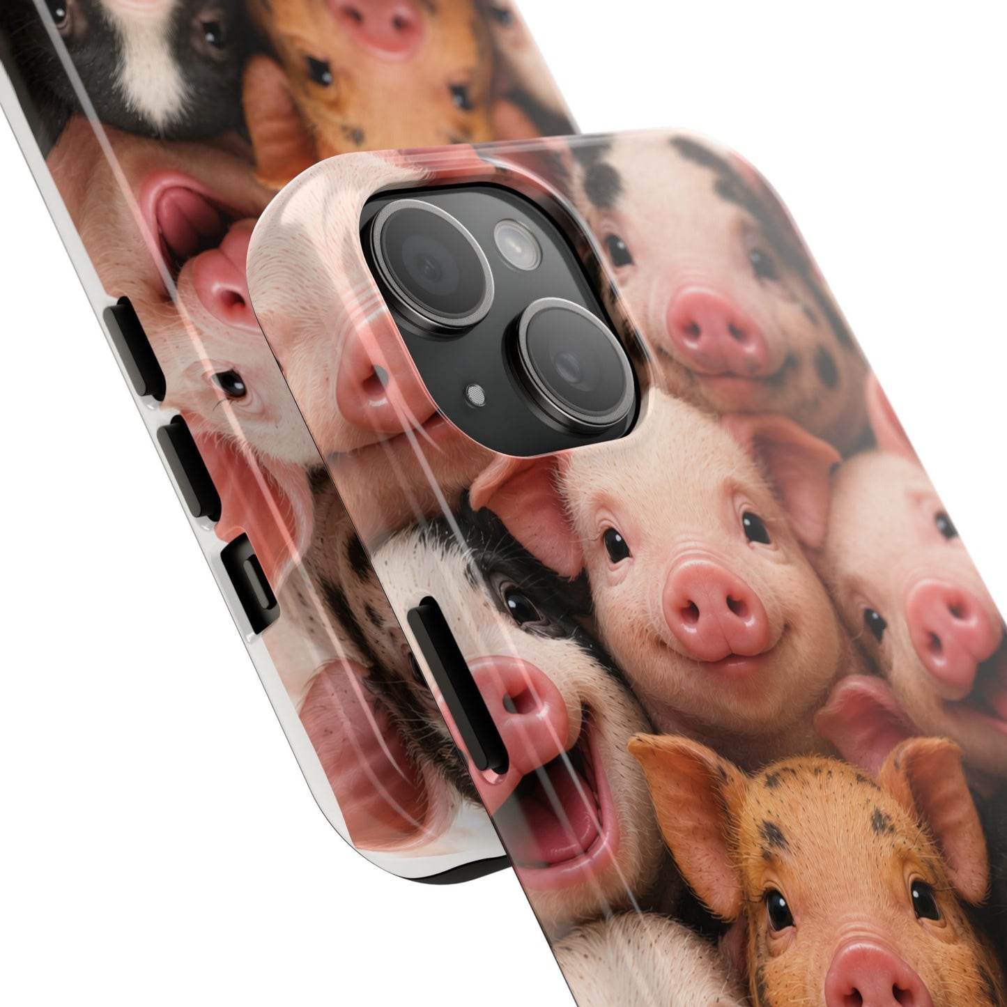 Pig Faces Tough Phone Case — Cute Farm Animal iPhone Protective Cover