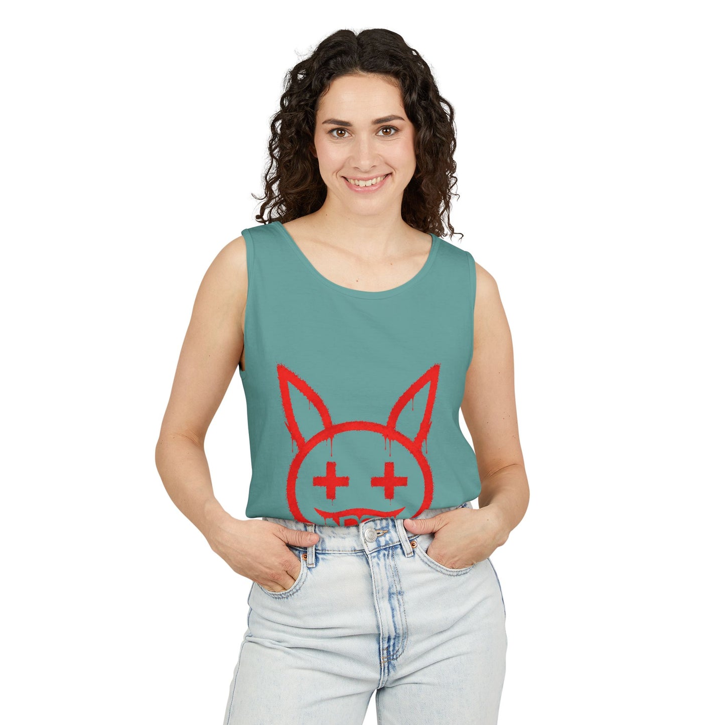 Metallic Souls Graffiti Bunny Streetwear Graphic T-Shirt