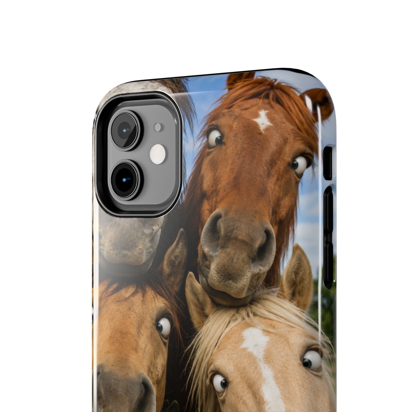 Horse Herd Phone Case — Funny Goofy Horses Tough Protective Cover