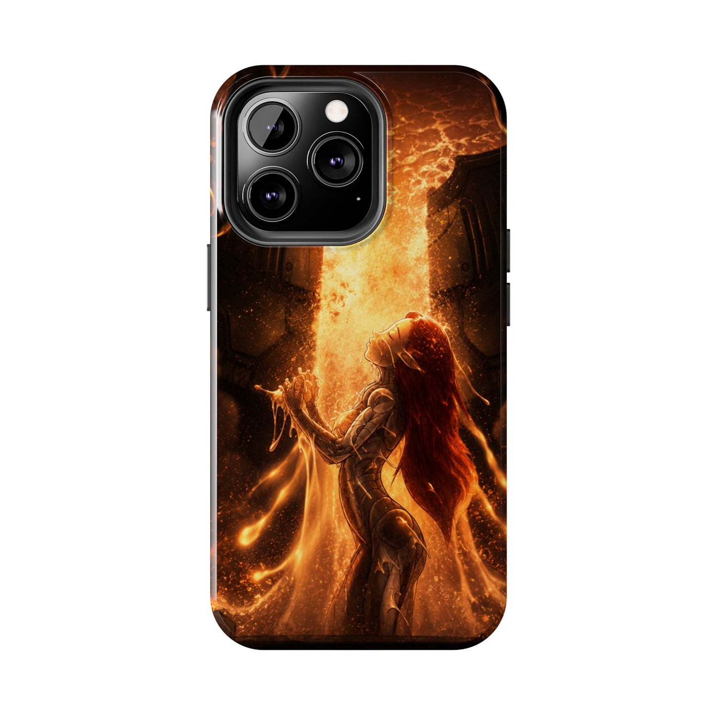 Fiery Phoenix Phone Case — Tough Protective iPhone Cover with Flame Warrior Art