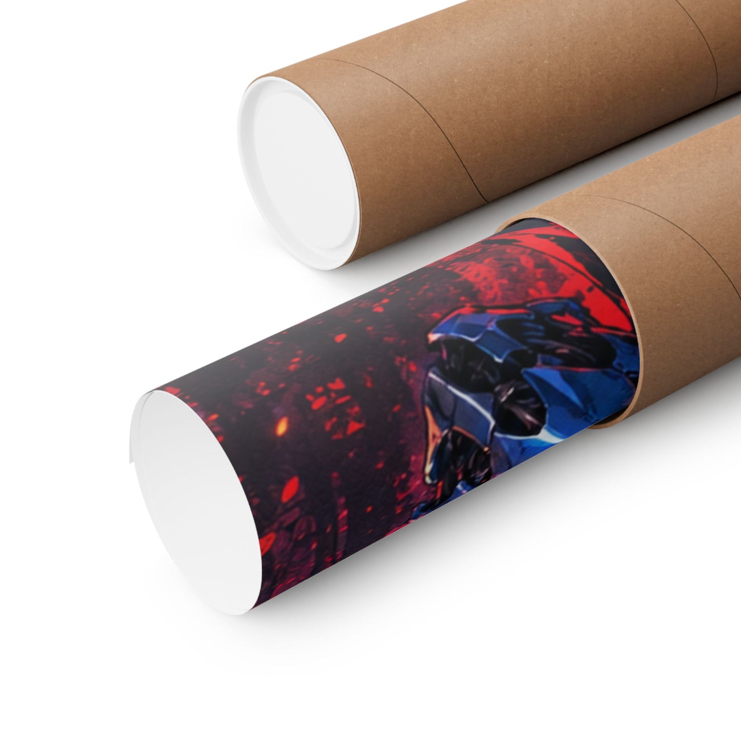 Metallic Souls Skull Poster — Gothic Anime Matte Vertical Wall Art