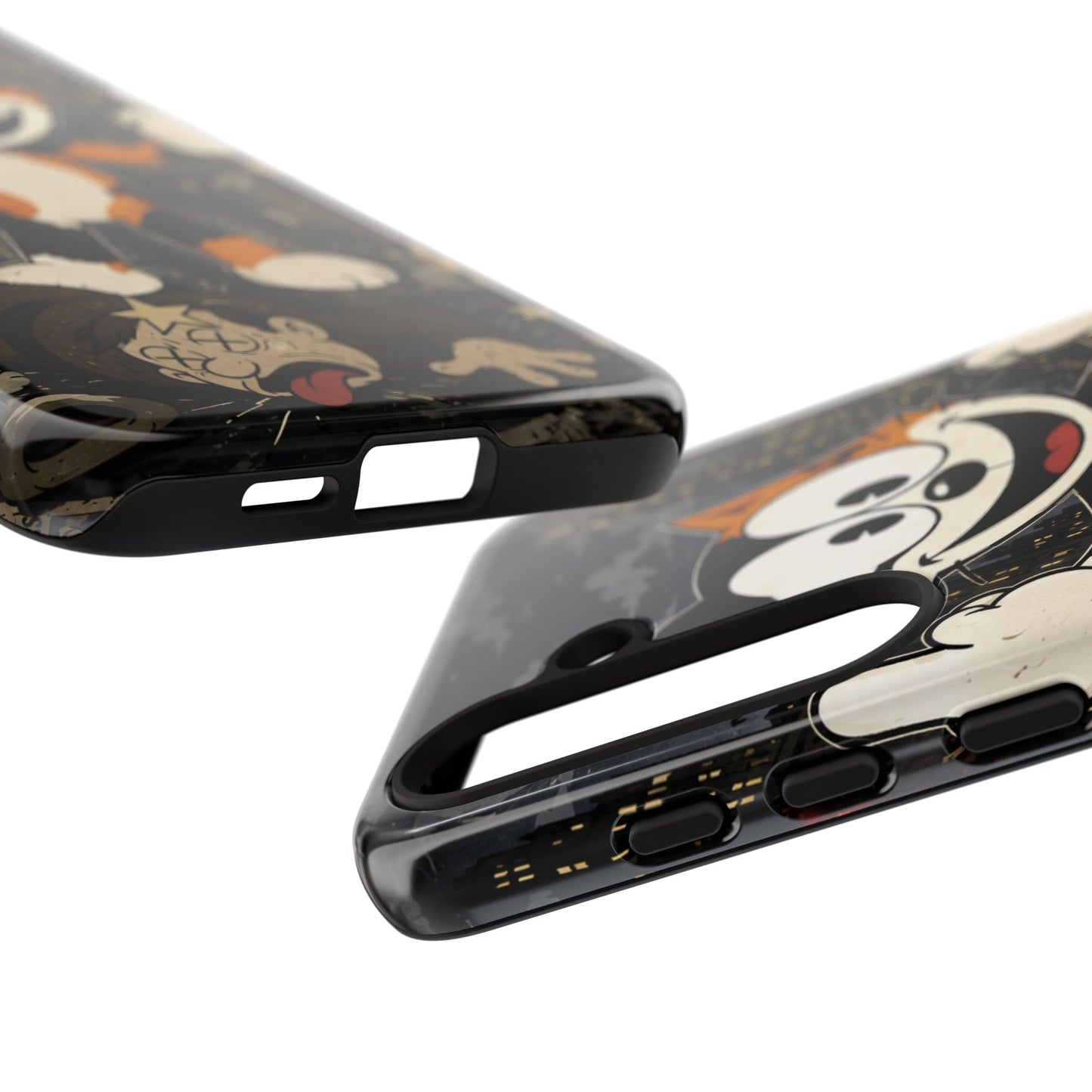 Vintage Cartoon Cat Phone Case — Edgy Felix-Style Illustration
