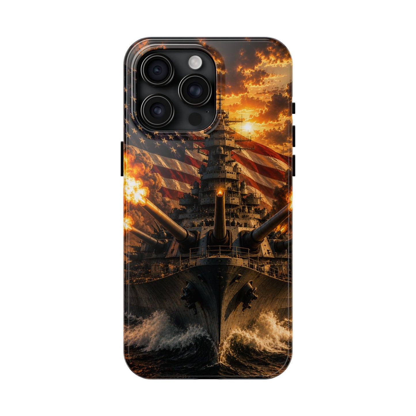 Battleship Flag Phone Case – Tough Patriotic Military iPhone Cover