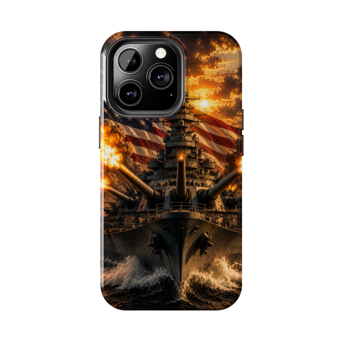 Battleship Flag Phone Case – Tough Patriotic Military iPhone Cover