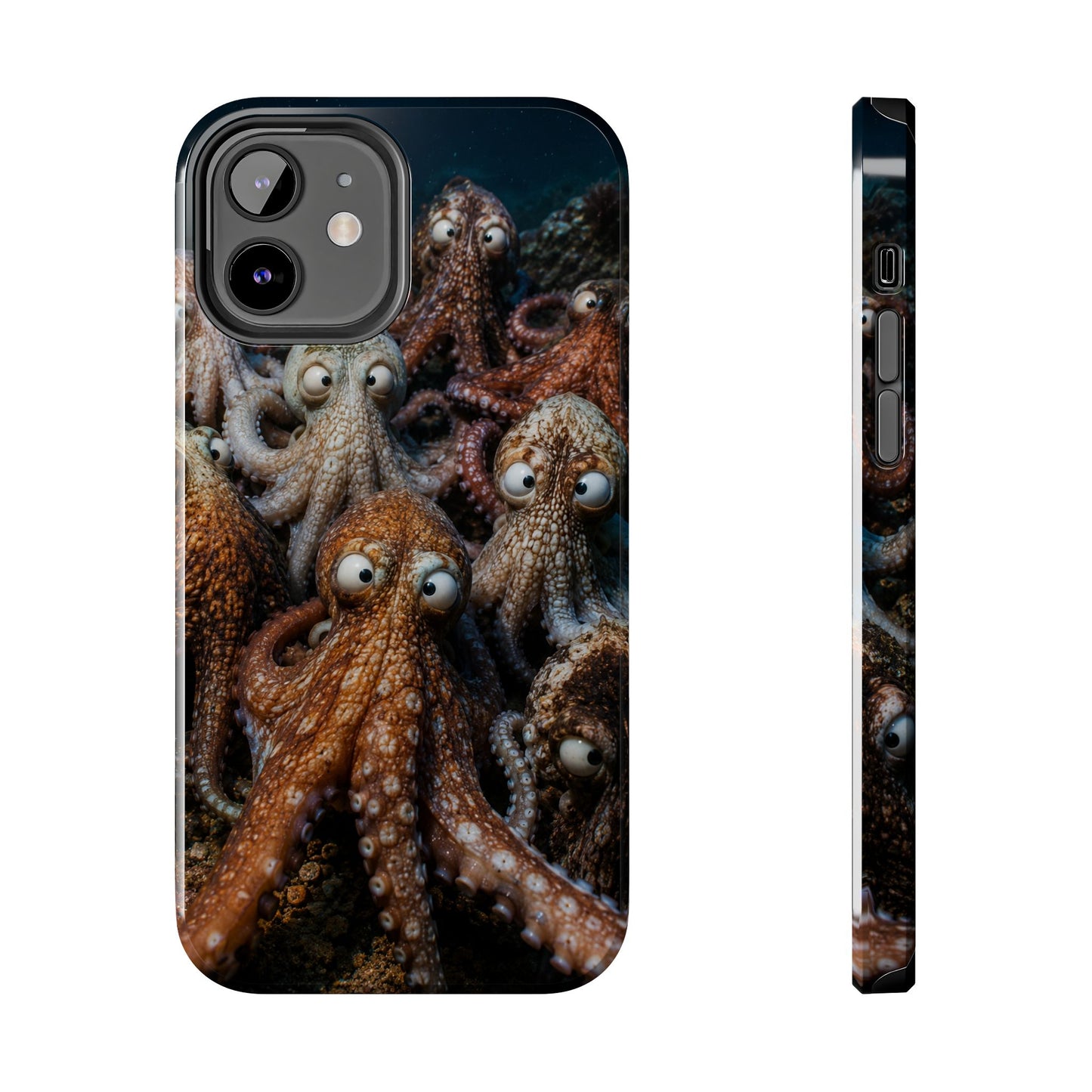 Octopus Cluster Tough Phone Case — Cute Underwater Sea Creature Protection