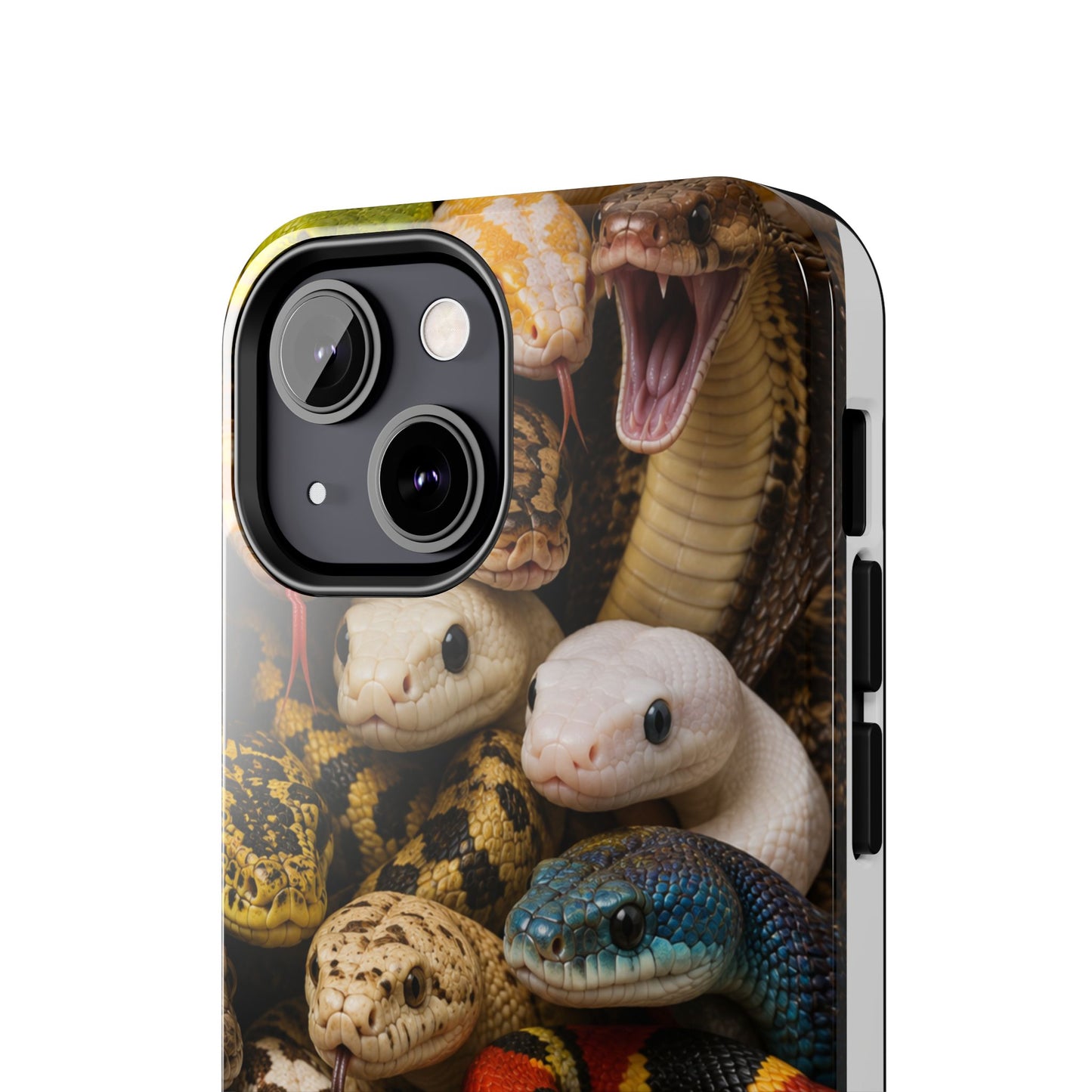 Snake Pattern Tough Phone Case — Colorful Snakes Protective Phone Cover