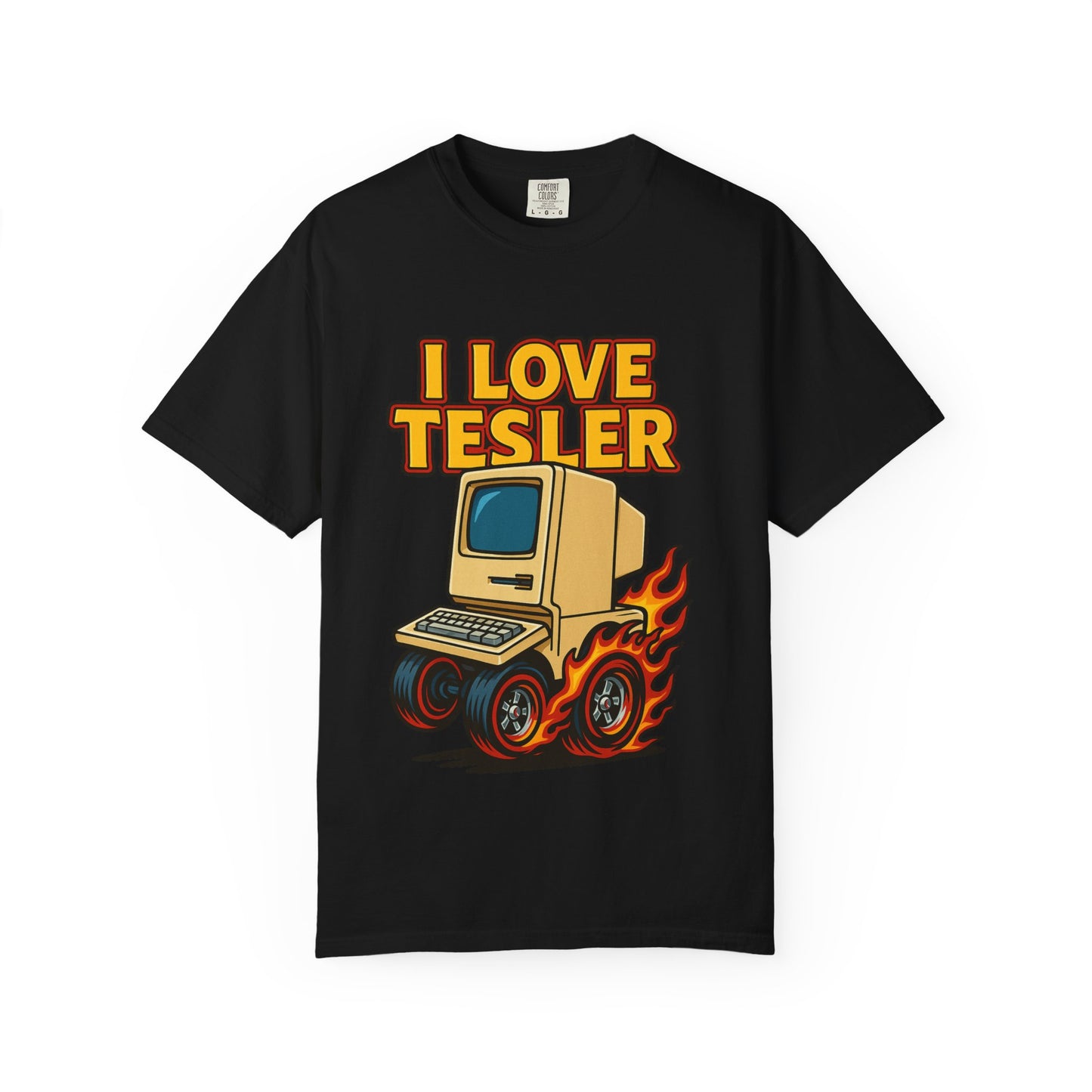 I Love Tesler Vintage Computer Tee — Retro Tech Graphic T-Shirt