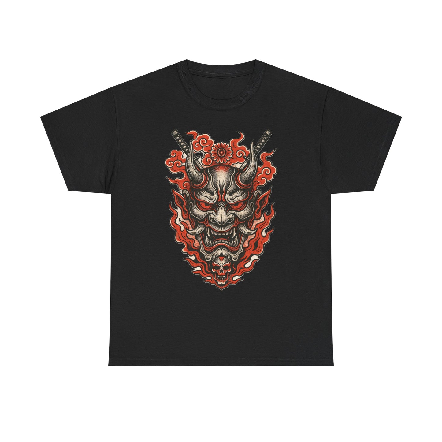 Hannya Demon Mask T-Shirt — Japanese Oni Noh Mask Art Tee