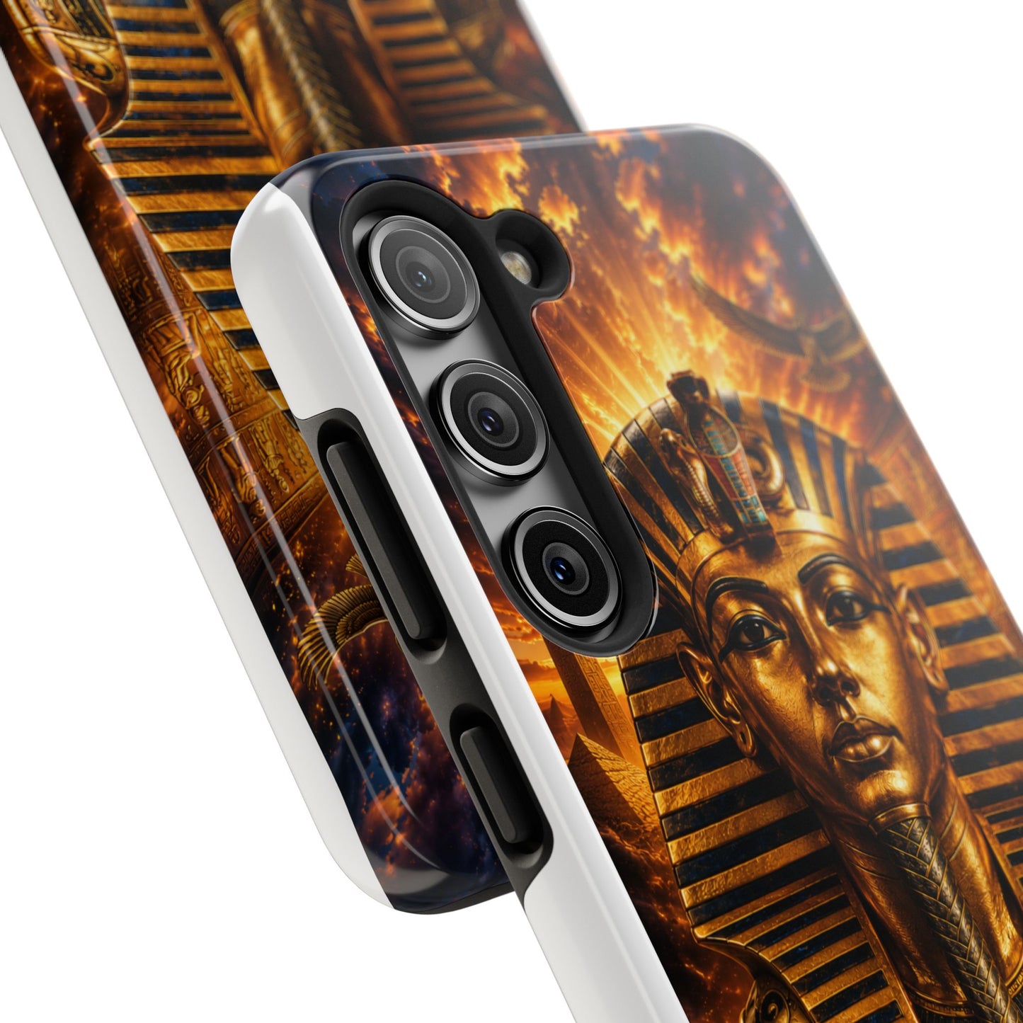 Egyptian Pharaoh Tough Phone Case — Protective Golden Tutankhamun Design