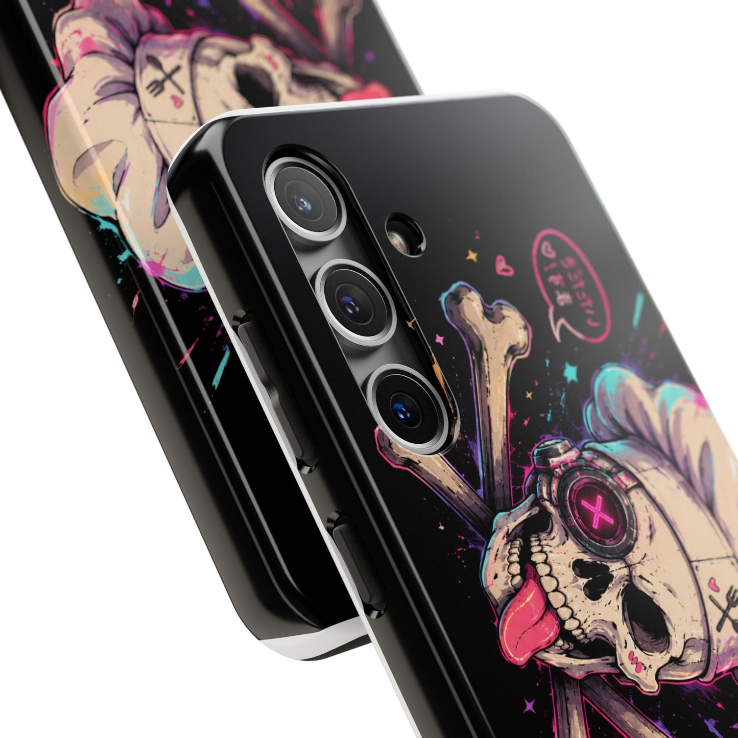 Skull & Crossbones Tough Phone Case — Neon Kawaii Punk Protection