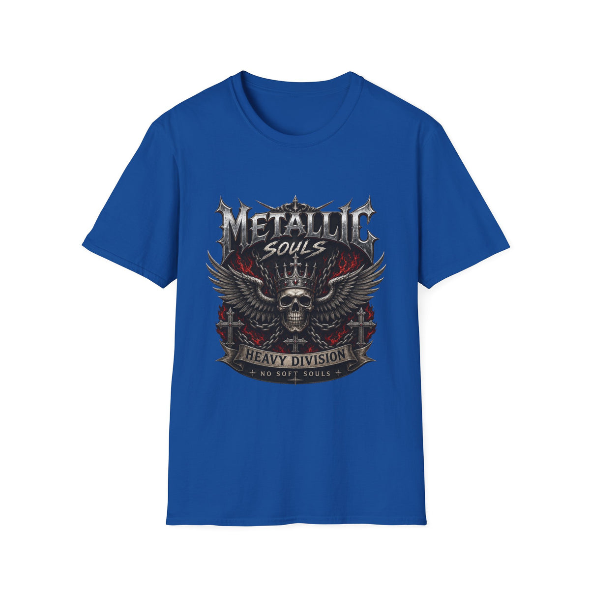 Metallic Souls Skull Tee — Heavy Metal Band Graphic T-Shirt