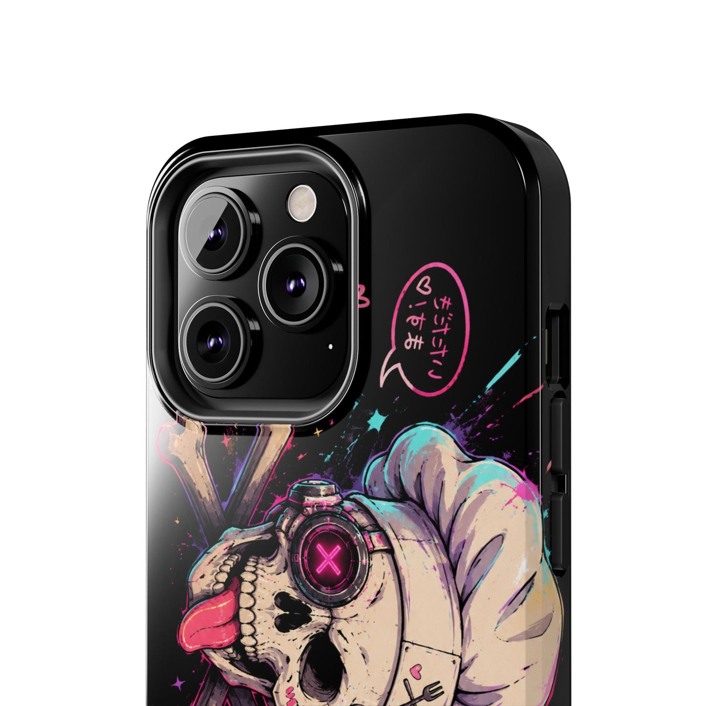 Skull & Crossbones Tough Phone Case — Neon Kawaii Punk Protection