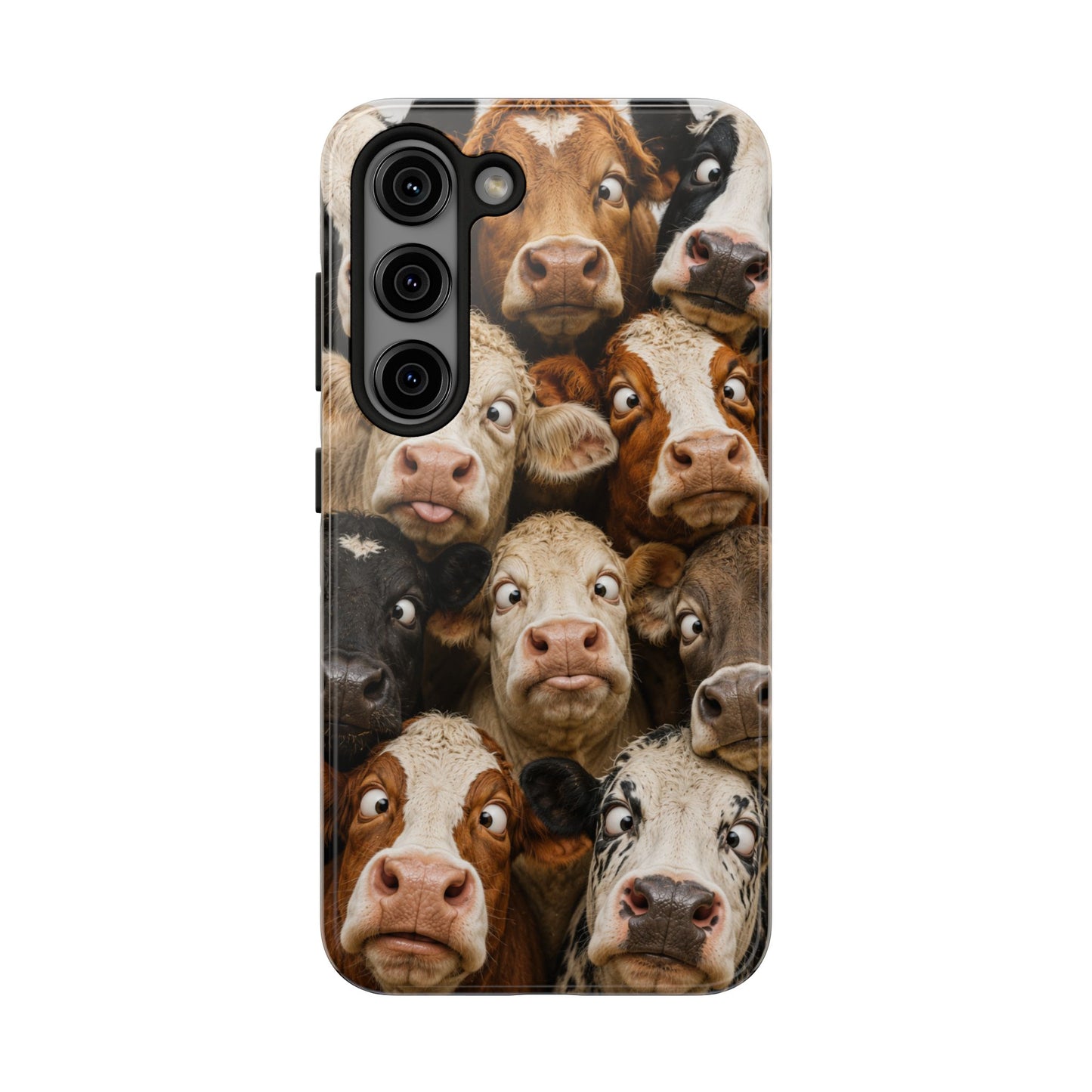 Cow Collage Tough Phone Case — Funny Farm Animal Protective Phone Cover