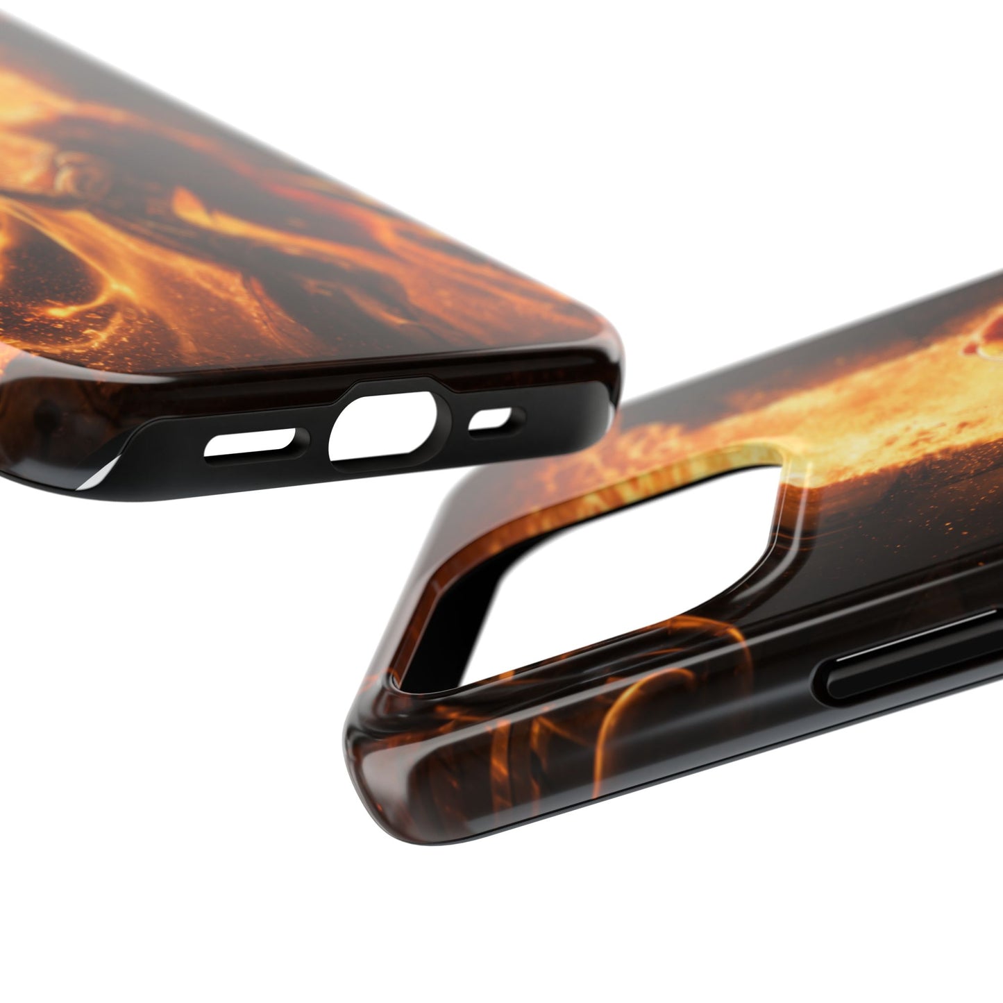 Fiery Phoenix Phone Case — Tough Protective iPhone Cover with Flame Warrior Art