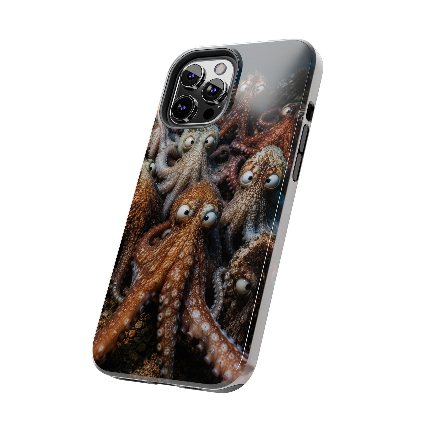 Octopus Cluster Tough Phone Case — Cute Underwater Sea Creature Protection