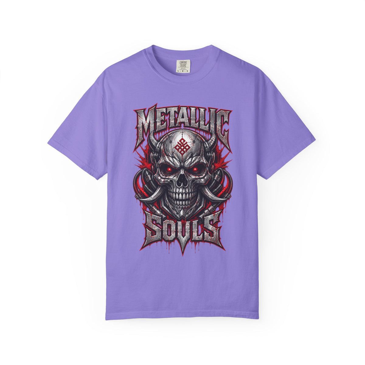 Metallic Souls Skull T-Shirt — Gothic Heavy Metal Band Tee