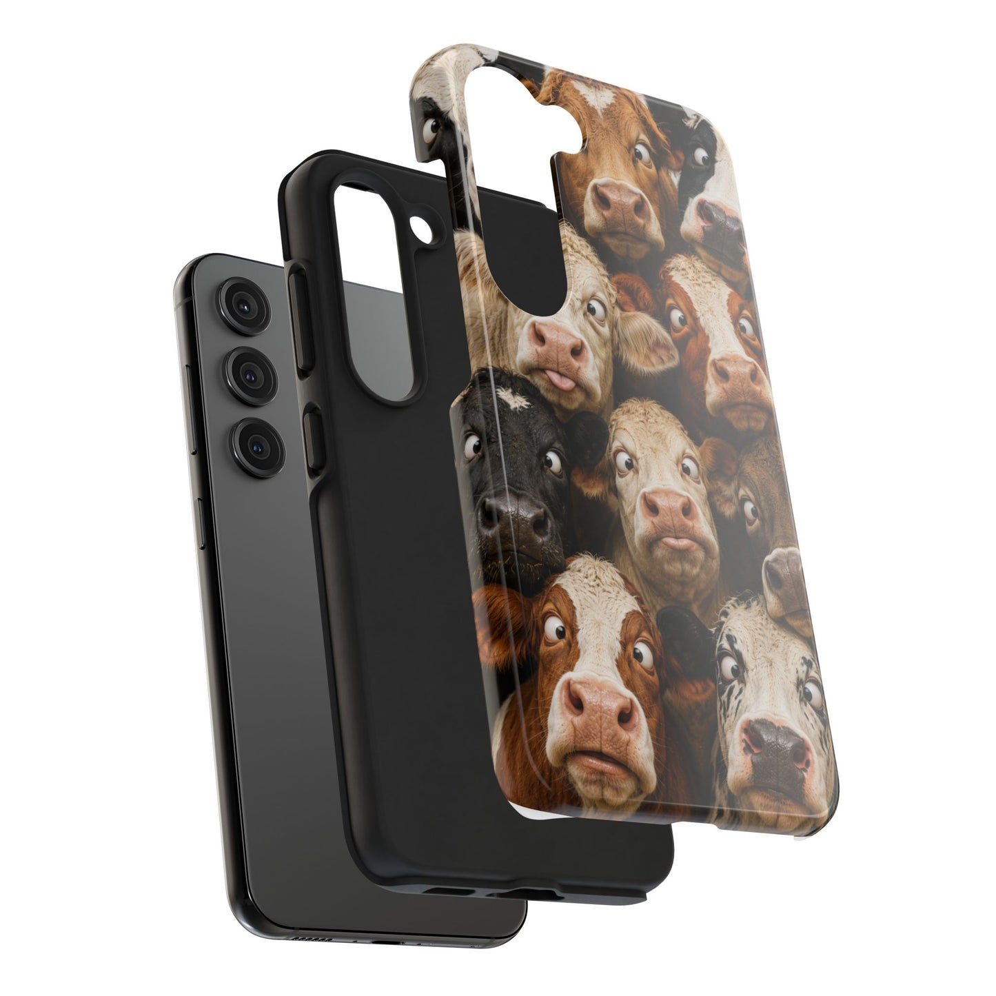 Cow Collage Tough Phone Case — Funny Farm Animal Protective Phone Cover