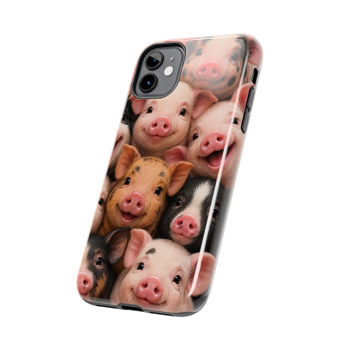 Pig Faces Tough Phone Case — Cute Farm Animal iPhone Protective Cover