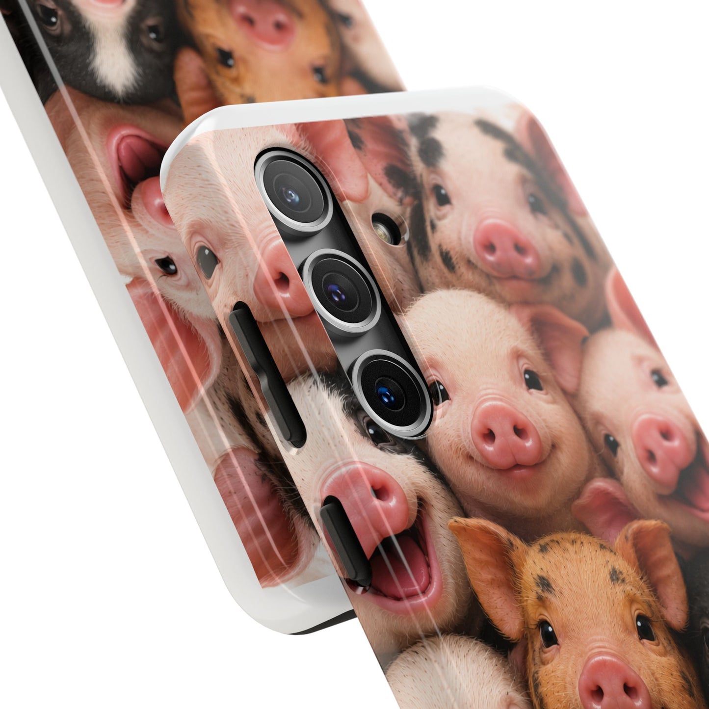 Pig Faces Tough Phone Case — Cute Farm Animal iPhone Protective Cover