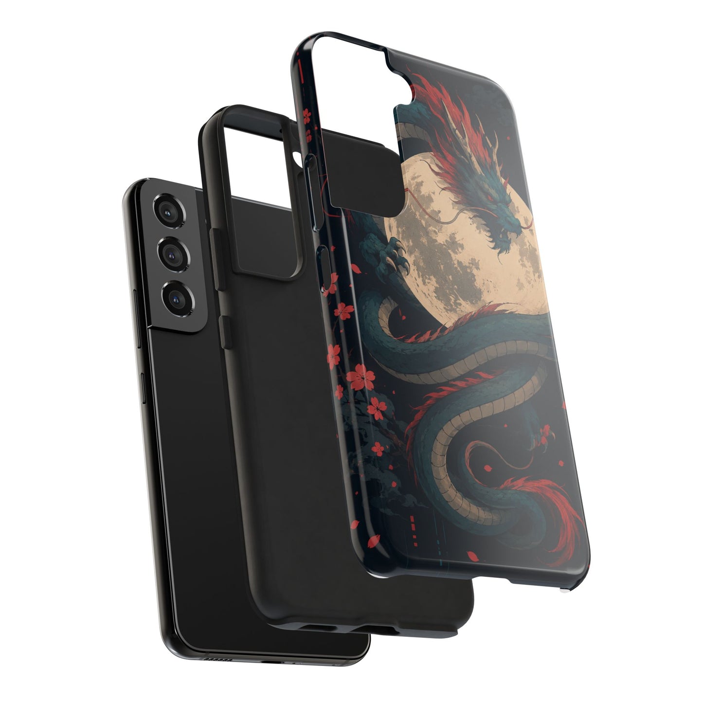 Dragon Moon Phone Case — Mythic Asian Serpent Design Tough Case