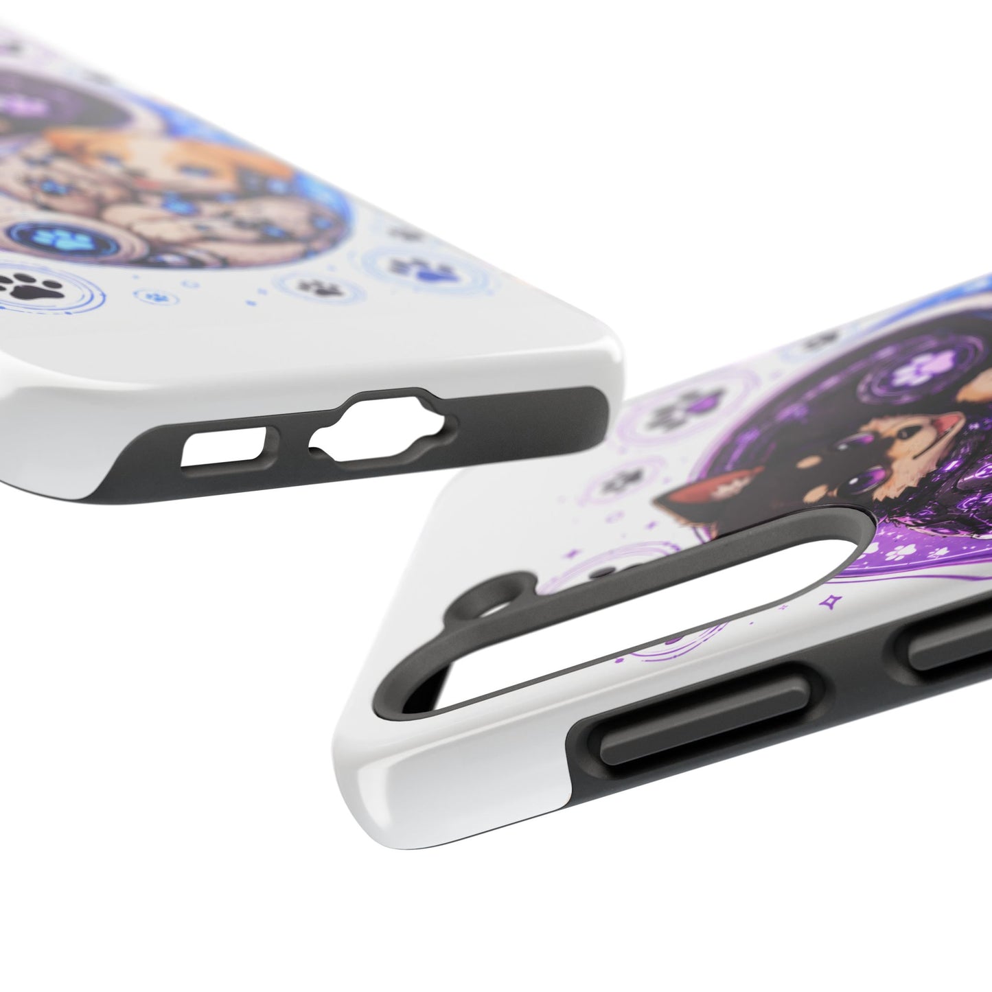 Yin Yang Puppy Tough Phone Case — Cute Paw Print Dog Protector