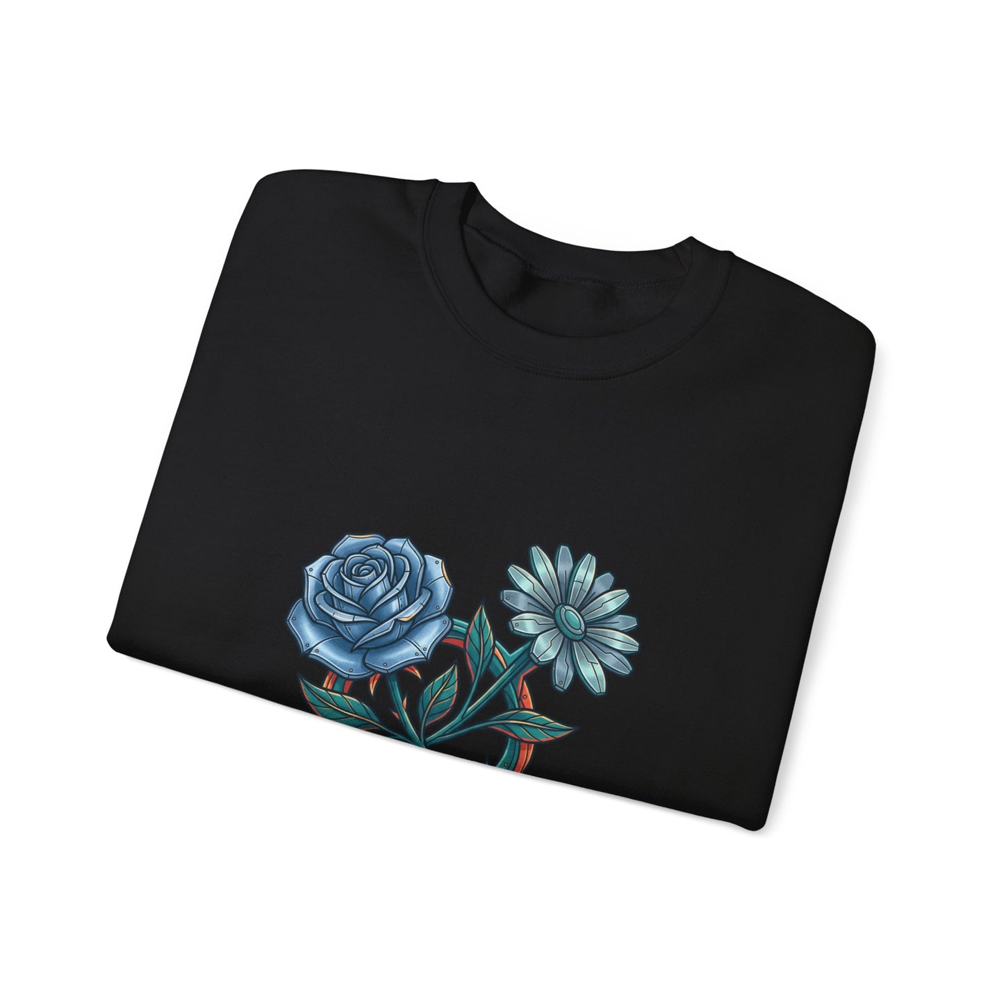 Birth Flower Crewneck Sweatshirt | Botanical Watercolor, Personalized Name
