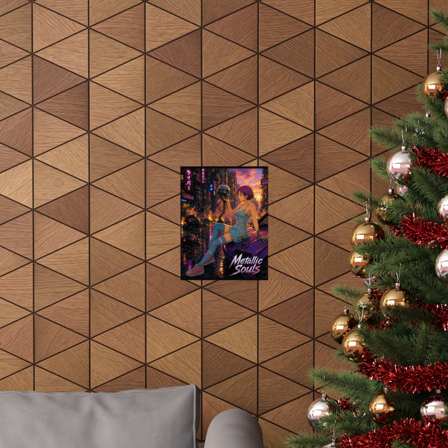 Metallic Souls Anime Poster — "Metallic Souls" Matte Vertical Art Print
