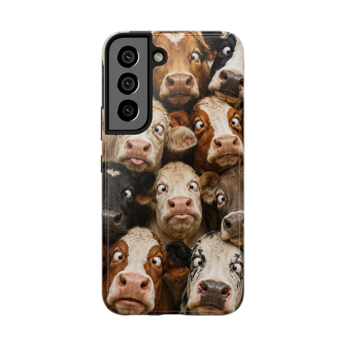 Cow Collage Tough Phone Case — Funny Farm Animal Protective Phone Cover