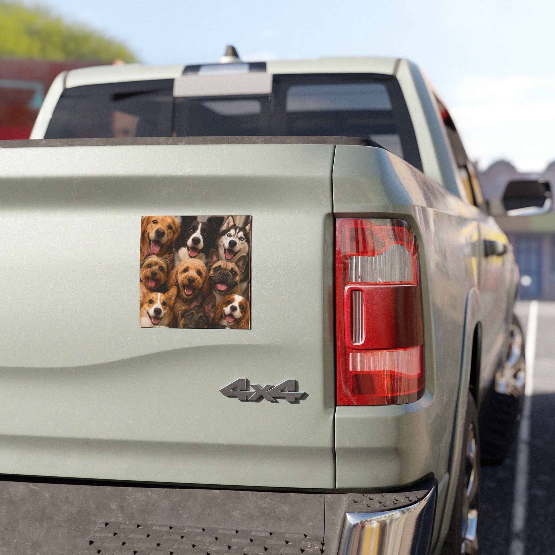 Dog Collage Car Magnet — Cute Smiling Dogs Vehicle Decor for Pet Lovers
