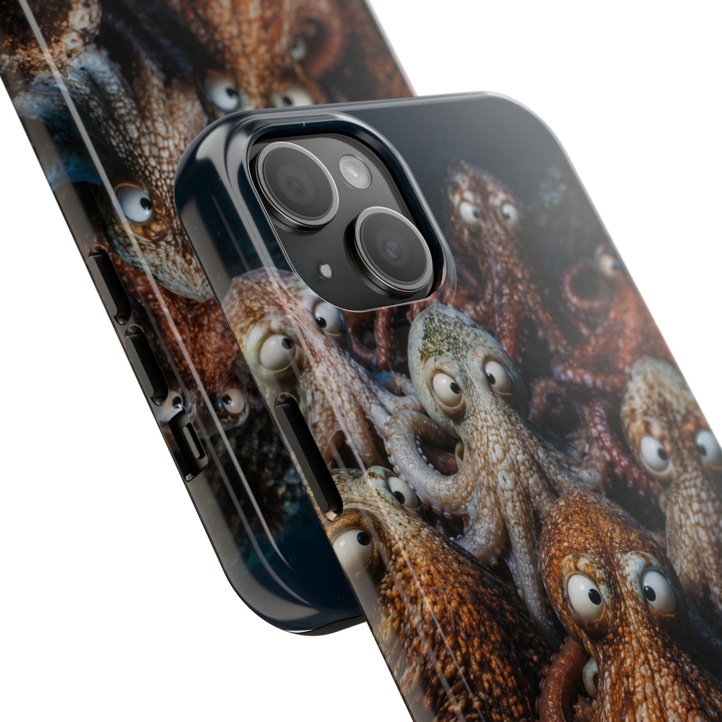 Octopus Cluster Tough Phone Case — Cute Underwater Sea Creature Protection
