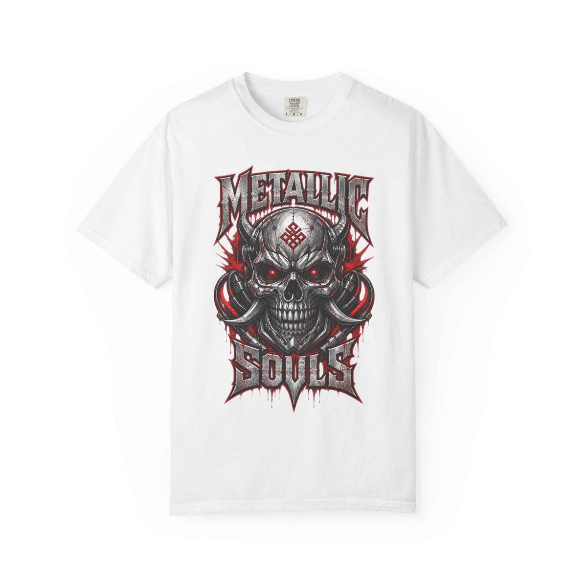 Metallic Souls Skull T-Shirt — Gothic Heavy Metal Band Tee