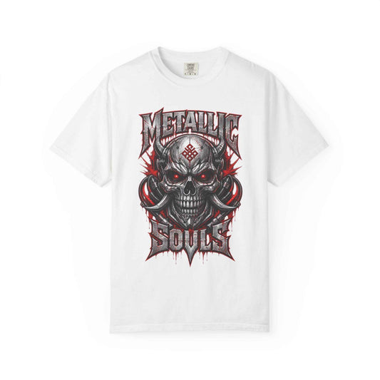 Metallic Souls Skull T-Shirt — Gothic Heavy Metal Band Tee