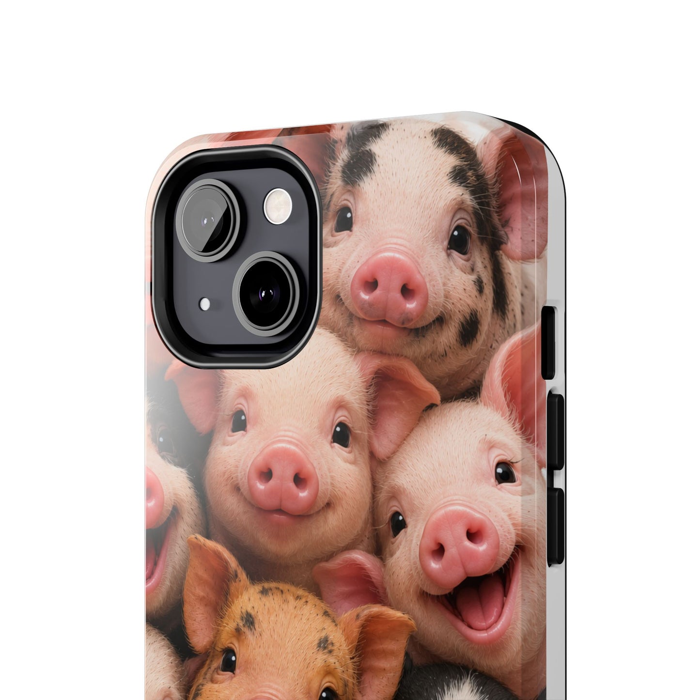 Pig Faces Tough Phone Case — Cute Farm Animal iPhone Protective Cover