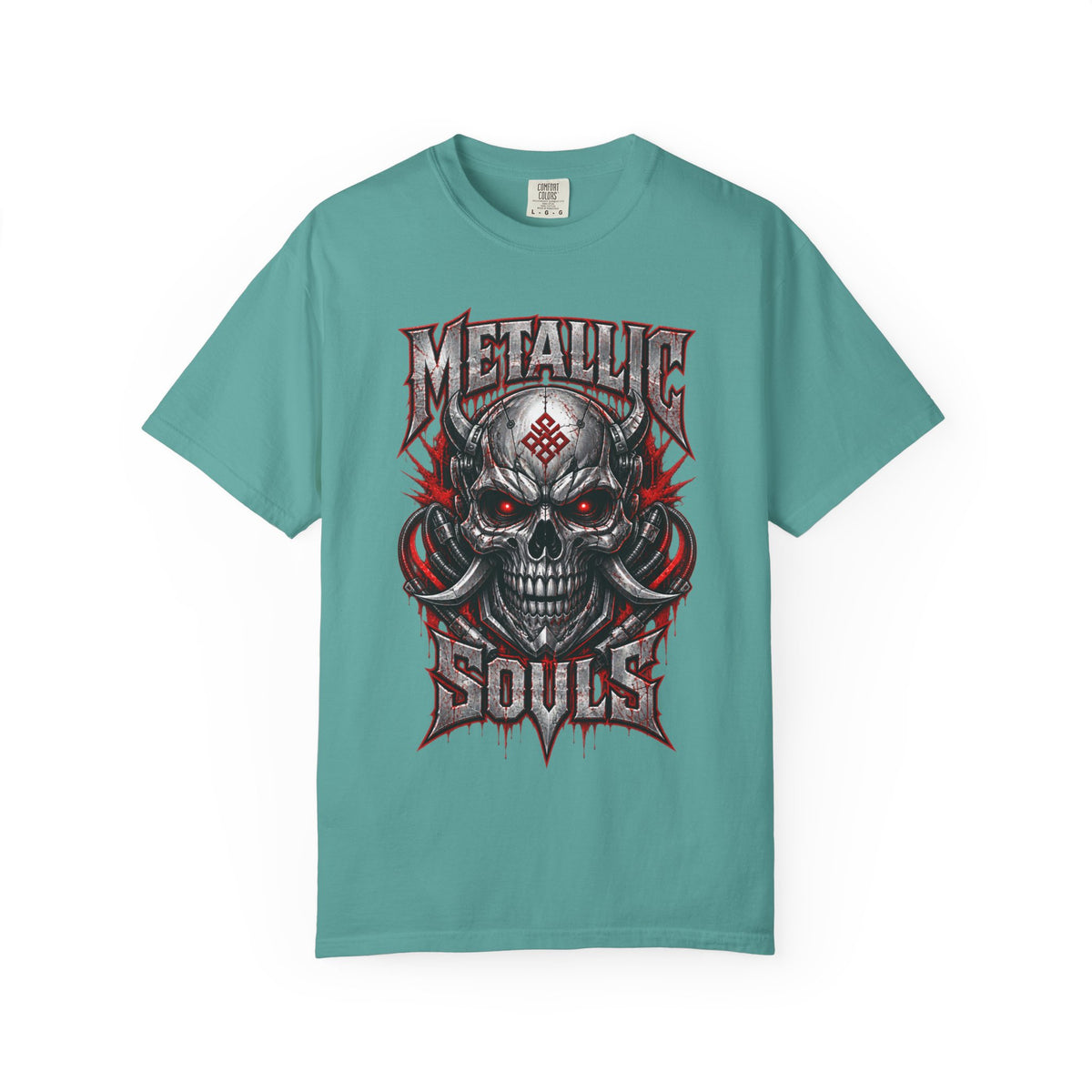 Metallic Souls Skull T-Shirt — Gothic Heavy Metal Band Tee