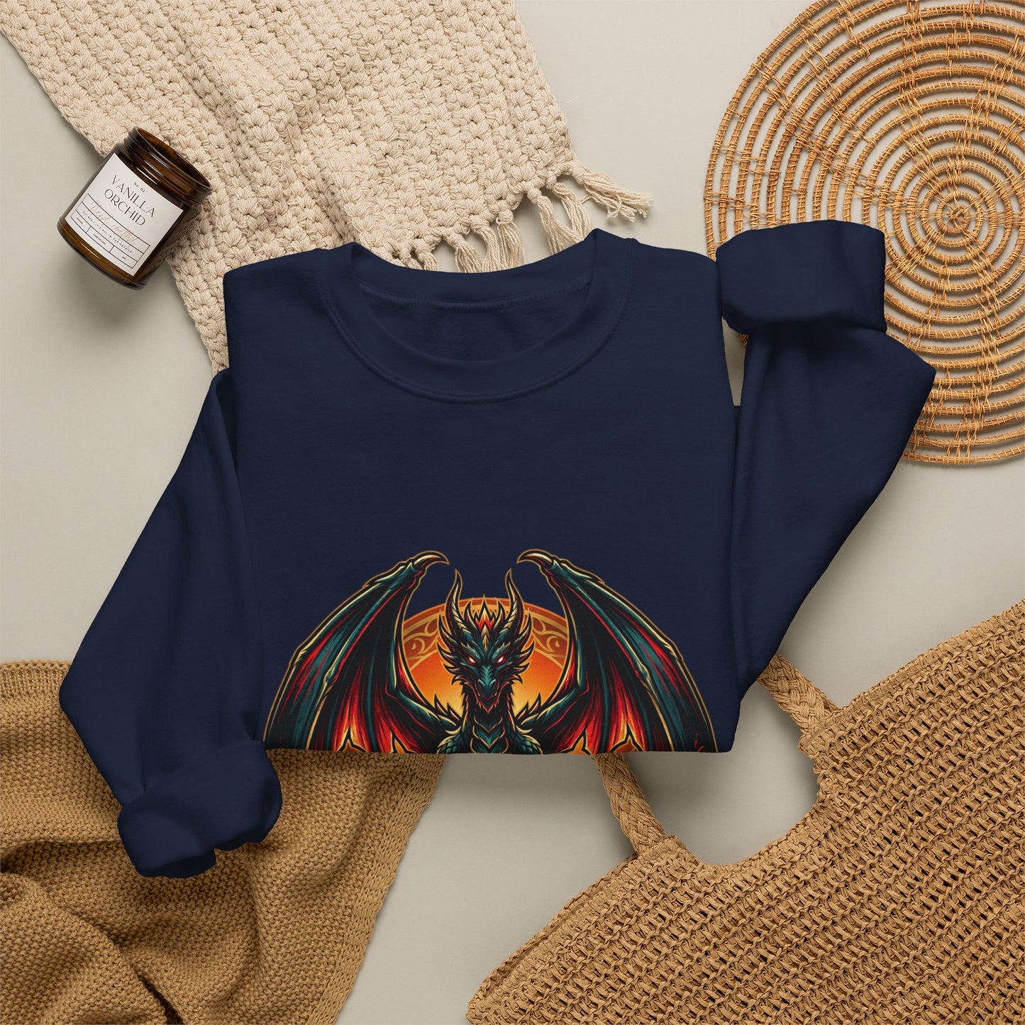 Dragon Soul Crewneck Sweatshirt | dragon, fantasy art, tattoo style