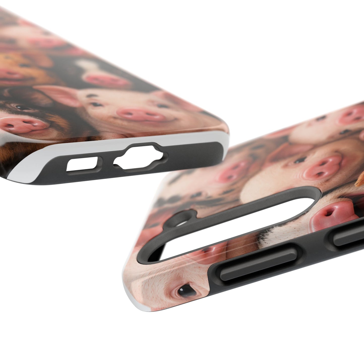 Pig Faces Tough Phone Case — Cute Farm Animal iPhone Protective Cover
