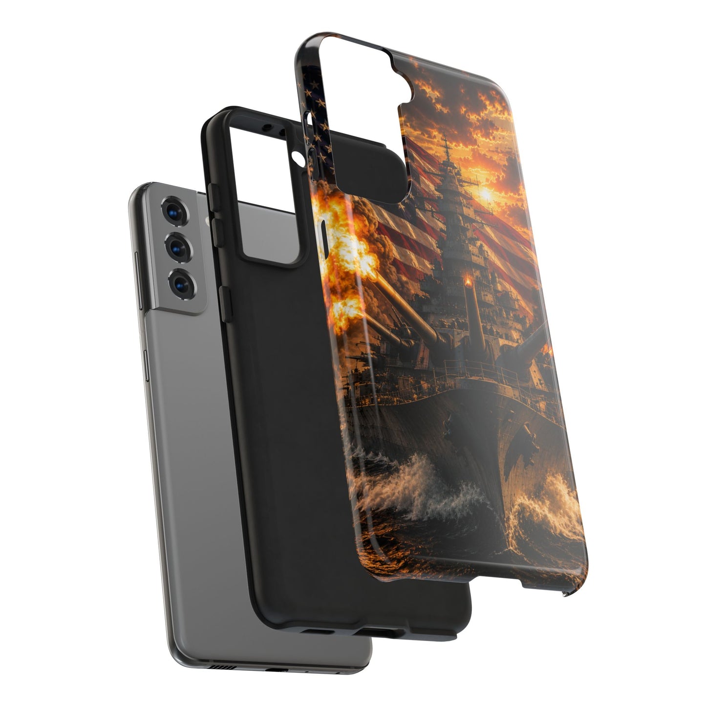 Battleship Flag Phone Case – Tough Patriotic Military iPhone Cover