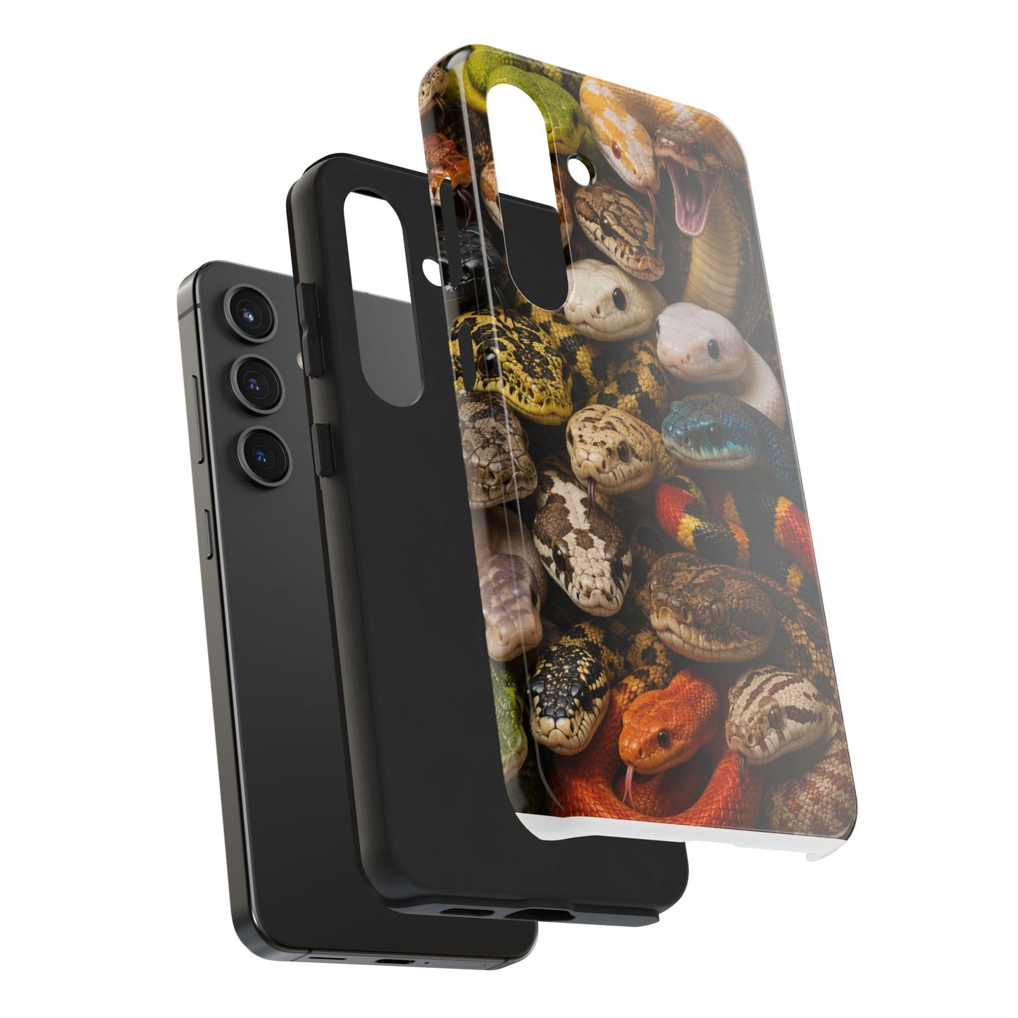 Snake Pattern Tough Phone Case — Colorful Snakes Protective Phone Cover